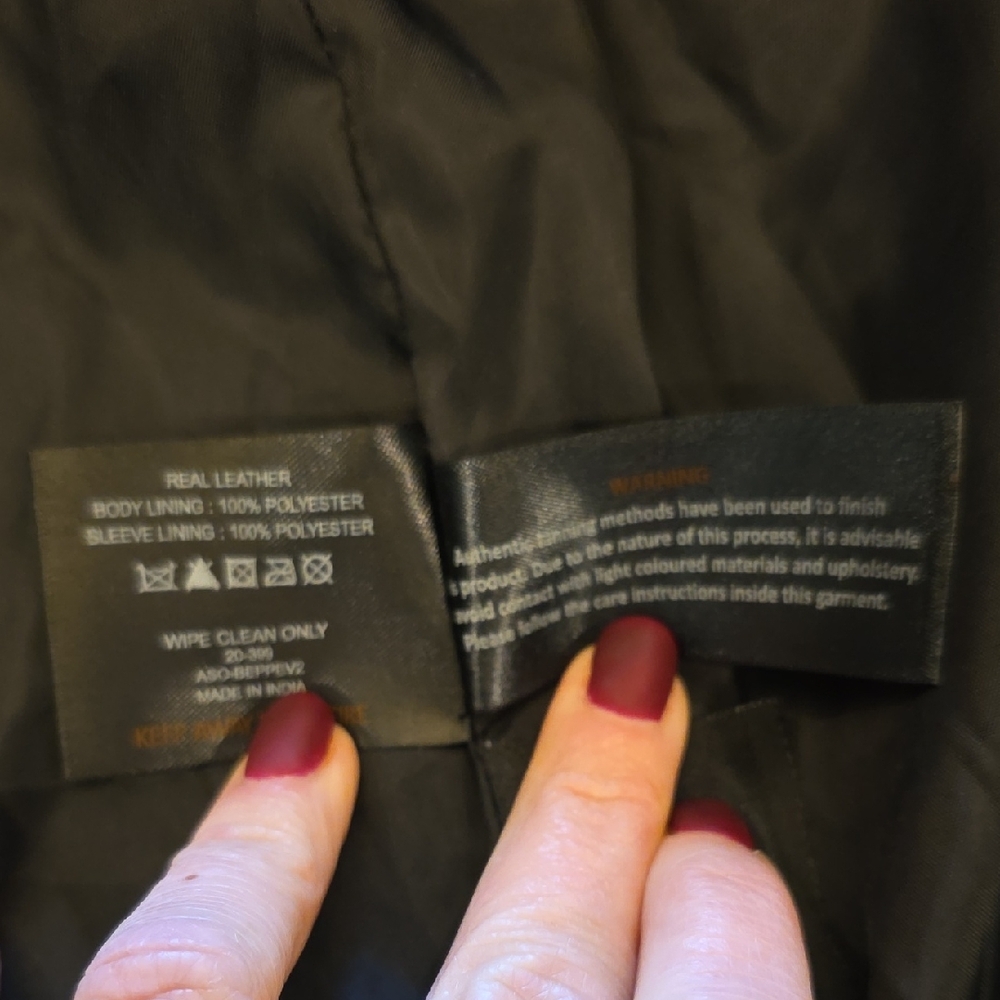 Barneys New York Black Leather Jacket - Picture 7 of 9